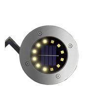 Solar Lights Outdoor 8/20LEDs Disk Underground Spotlight Buried Light 1Pcs(8LED-White,4Pcs)