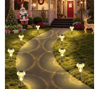Solar Lights Outdoor, 8 Pack Mushroom Lights Outside Waterproof, Solar Powered LED Lighting for Garden, Yard, Landscape, Path, Pathway, Lawn, Walkway, Driveway, Backyard Decor (Warm White)