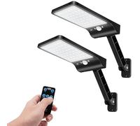 Solar Lights Outdoor, COLBOR Security Wall Lights 3 Modes Motion Sensor Ultra Bright 56 LED Lights with Remote Control IP65 Waterproof for Garage Garden Yard Patio(Black), Outdoor-Solar-Light-LED-Wall