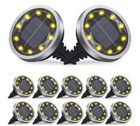 Solar Lights Outdoor Garden, 14 Pack Solar Ground Lights Pathway Waterproof IP65 Garden Light Landscape Lighting, In Ground Light Decorative for Sidewalk Driveway Walkway Lawn Deck Steps Stair