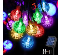 Jsdoin Solar Lights Outdoor Garden,50LED Solar Garden Lights,8 Modes 7.5M/25Ft Waterproof Solar Powered Globe Fairy Lights for Patio Yard Home Christmas Parties Wedding