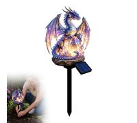 Solar Lights Outdoor Garden Dragon Lights |Waterproof Outdoor Garden Stake Statue Lamp, Pathway Ornament Decor for Halloween Garden, Patios & Walkways, Unique Gift for Dragon Lovers，2pc