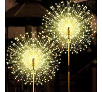 Solar Lights Outdoor Garden Led Solar Powered Light Lamp Diy Warm White 4Pcs