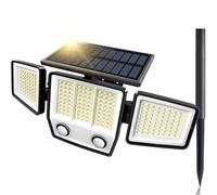 Solar Lights Outdoor Garden Motion Sensor - 3000LM 236LEDs Security Lights Outdoor with Dual Sensors, 3 Lighting Modes, 270° Illumination, IP65 Waterproof In-ground/Wall Lights (with Ground Stakes,1)