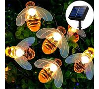 Solar Lights Outdoor Garden, Waterproof 50 LED Garden Solar Lights for Outdoor Decor, 7M 8 Modes Solar String Lights with Bee Design - Bee Garden Fairy Lights for Outdoor Garden Lighting and Decor