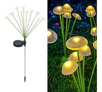 Solar Lights Outdoor LED Solar Mushroom Lawn Lights Waterproof Party Yard Patio Pathway Jellyfish Lamp Outdoor Decorations, Firefly Light for Patio Decor
