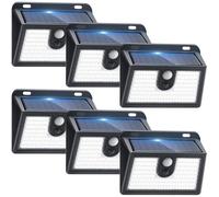 Solar Lights Outdoor, Upgraded 149LED Solar Security Light Motion Sensor with 3 Lighting Modes IP65 Waterproof 270° Wide Angle Wall Light for Fence, Door, Yard, Garage, Step (Cool White 6500K, 6 Pack)