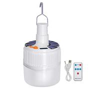 Solar Lights, Rechargeable with Remote Timer Night Market Rechargeable Lights, LED Bulbs, Solar Lanterns for Indoor and Outdoor Chicken Coop Emergency Lighting Camping