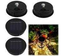 Solar Lights Replacement Parts, Pack of 4 Solar Replacement Lids 8 cm for Solar Lamps, IP55 Waterproof Solar Panel Replacement Part for Garden Lights, Lanterns and DIY Solar Lights, Replacement Parts