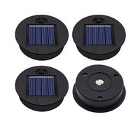 Solar Lights Replacement Top 4 Pack - 2.76 Inches Outdoor Replacement Solar Light Parts, LED Solar Lantern Light Lids, Waterproof Solar Lights Replacement Top Kit for Outdoor DIY Hanging Lanterns