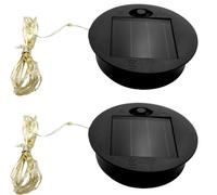 Solar Lights Replacement Top, 7cm Round Panel Lantern Lid Lights Replacement Part DIY Garden Lights, Solar Lantern Replacement Lid for Watering Can Lights Outdoor