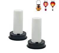 Solar Lights Replacement Top, Solar-Lantern Waterproof Flame Effect Replacement Lights Outdoor Flame Atmosphere Decorative Lamp for Garden Patio Camping Party (2PCS)