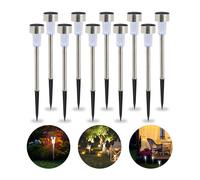 Solar lights set LED Pathway Lamps Automatic Stainless Steel Solar Garden Lights