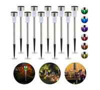 Solar lights set LED Pathway Lamps Automatic Stainless Steel Solar Garden Lights