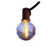 Solar Lights，Solar String Lights Outdoor G40 Patio,USB Recharger, 8Light Mode,Shatterproof Bulbs, Weatherproof Hanging Light (Color : 12m 30 Bulbs)