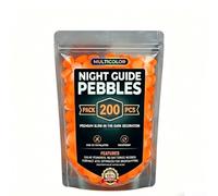 Solar Luminous Stones,Waterproof Glow In The Dark Garden Pebbles Made Of Safe Resin For Yard Pathway Decor Colorful 17x12cm(Orange 200pcs)