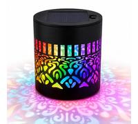 Solar Mandala Projector Light, Decorative Solar Mandala Lights, Seven-Color Changing Mandalas Projection Wall Light for Yard Garden Post Patio Backyard Decor (#1,2pcs)