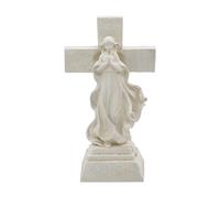 Solar Mary Statue Light - Praying Virgin Sculpture, Religious Garden Decor | Sacred Faith Resin Ornament Solar Illumination Display System With Memorial Courtyard Patio Prayer Space Accent