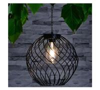 Solar Mason&Jones Metal Hanging Light Automatically Activates at Dusk