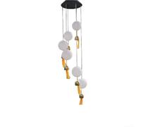 Solar Memorial Wind Chime 75cm Circular LED Seven-Color Light PP