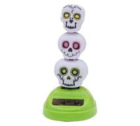 Solar Model Toys Halloween Swing Animals, Indoor Outdoor Garden Party Decoration, Swing Cars Decor with 3 Skull Figures, Table Decoration, Indoor