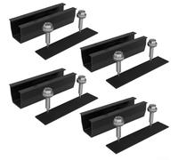 Solar Module Bracket Rail 12CM Aluminum Alloy for PV Panels Designed to Safe and Stable Installation (4pcs)