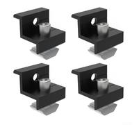 Solar Module End Clamp Medium Clamps 3035MM Aluminum Alloy Solar Panel Bracket Mounting Set for PV Module Installation on Roofs and Various Rails (4Pcs End clamp )