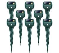 Solar Mole Repellent 4/8 Pack, Ultrasonic Pest Repeller Stakes for Yard, Mole Snake Rabbit Gopher Vole Chipmunk Skunk Deer Groundhog Deterrent, IP65 Outdoor Animal Repellent(8pack)