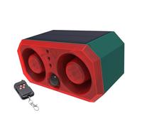 Solar Motion Sensor Alarm - Loud 130db Siren Device, Solar Powered Security System | Long Lasting Creatives Outdoor Weatherproof Light Sound Alert USB Rechargeable Recording Safety Solution