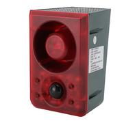 Solar Motion Sensor Alarm with Dog Barking Recording, Motion Activated Detector Alarm, for Home, Farm, Garage Security