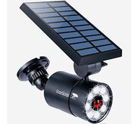 Solar Motion Sensor Light Outdoor Aluminum,1400-Lumen 9-Watt(130W Equiv.) LED Bright Spotlight, 2-Mode Solar Security Lights for Garden Driveway Patio,160-Week 100% Free Replacement Guarante(Black)