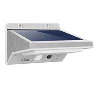 Solar Motion Sensor Light Outdoor, iThird LED Solar Powered Security Lights Stainless Steel for Yard Patio Garage Waterproof 3 Modes Super Bright(Warm White)