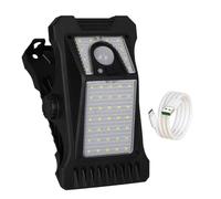 Solar Motion Sensor Lights - High Brightness Security Lights, Clip- Designed Lamp, USB Rechargeable Outdoor Lights | IP65 Waterproof with 3 Modes for Pathways Fences Gardens Home Security