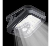 Solar Motion Sensor Lights,USB Rechargeable Lamp - Auto On Off Waterproof 4 Modes Clip Solar Lamp - for Power Outage Garden Patio Fence Deck Porch Pathway Stair Balcony Driveway Walkway