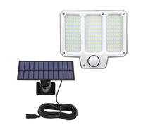 Solar Motion Sensor Outdoor Lights, 300LM Outdoor Solar Motion Lights Waterproof Solar Security Lights, Detachable Solar Panel Motion Sensor Light Remote Control Wall Mount Light