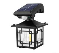 Solar Motion Sensor Wall Light IP65 Waterproof Outdoor ABS Solar Security Light 270° Wide Angle Bright Outdoor Garden Solar Lamp with 3 for Smart Modes Solar Powered Wall Light 1200mAh for battery(B)