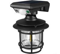 Solar Motion Sensor Wall Light IP65 Waterproof Outdoor ABS Solar Security Light 270° Wide Angle Bright Outdoor Garden Solar Lamp with 3 for Smart Modes Solar Powered Wall Light 1200mAh for battery(A)