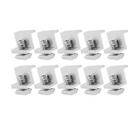 Solar Mount Z Bracket, 10PCS Solar Mount Z Bracket Mount Z Bracket Aluminum Alloy Pressing Block PV Panel Rail End Grounding Clamps (45mm)