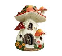 Solar Mushroom Cottage Garden Light | Waterproof Figurine Lamp Decor | Outdoor Figurine Lights | for Yard Backyard Balcony Home Outside Landscape Pathway Party Kids Women