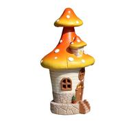 Solar Mushroom House, Resin Lawn Mushroom Ornament, Garden Statue Lights Mushroom House Figurine Ornaments for Outdoor Patio Yard Lawn Decor