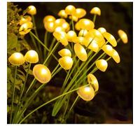 Solar Mushroom Jellyfish Led Garden Lights Waterproof Patio Decor Warmwhite 2Pcs