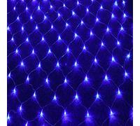 Solar Net String Lights,KINGCOO Waterproof 1.5Mx2M 120LED Net Mesh Solar Powered Fairy Icicle String Lights for Outdoor Indoor Garden Christmas Wedding Party Decorations (Blue)