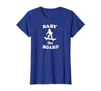 Solar Opposites Terry Baby on Board T-Shirt, Women, Royal Blue, Medium