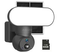 Solar Outdoor Cameras with Bright 1500LM Floodlight, Designed for Yard & Driveway Security & Illumination, 2K 360° Pan Tilt View, Color Night Vision, 2-Way Audio, 64GB Local Record, No Monthly Fees