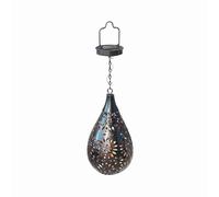 Solar Outdoor Courtyard Pendant Light, Daisy Iron Fence LED Projection Light for Gardens and Pathways Multicolor
