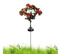 Solar Outdoor Flowers - 56 Color LED Artificial Flora, Weatherproof Memorial Cemetery Stake, Dusk To Dawn Light, Vibrant Garden Terrace Decor, Realistic Spring Grave Ornament, Lawn Path Lamp |