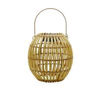 Solar Outdoor Lantern, Boho Rattan Lamp, 7.48x7.08 Inches Pathway Light with Hanging Design, Woven Yard Luminaire, Garden Accent with Weatherproof Build, Porch Decor for Fence