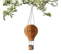 Solar Outdoor Lantern, Solar Chandelier, Hot Air Balloon Design Weather-Resistant Modern Rattan Lamp, Hangable Lighting for Patio Porch Garden Gazebo Balcony Yard Exterior Lawn Tree Decoration