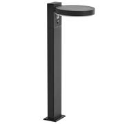 Beliani Solar Outdoor LED Bollard Lamp Parkers With Motion Sensor Black, Black