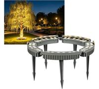 Solar Outdoor LED Tree Lights, Warm White Ring-Shaped Lights for Gardens, Yards, Paths, and Patios - 5M Length, Waterproof for Year-Round Use